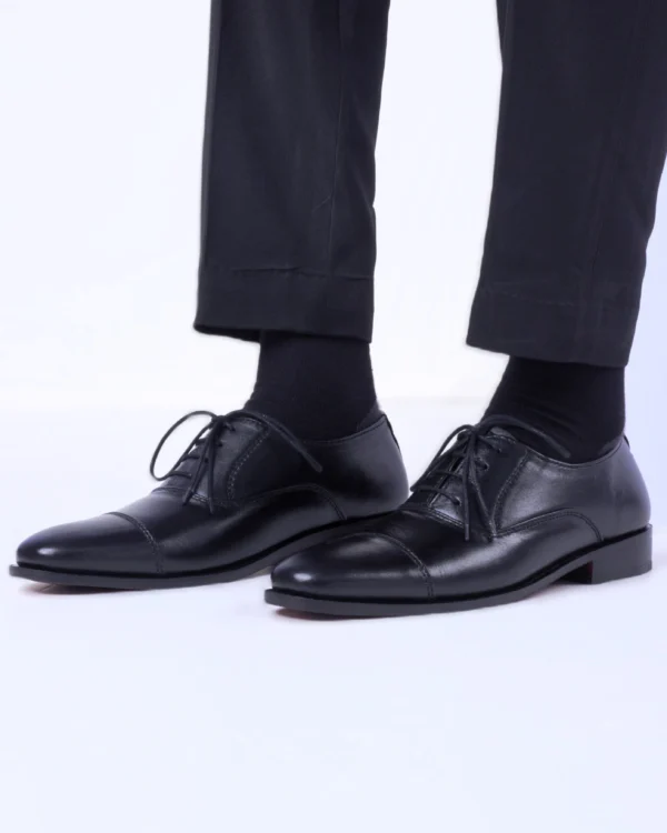 Captoe Oxford Black Shoe