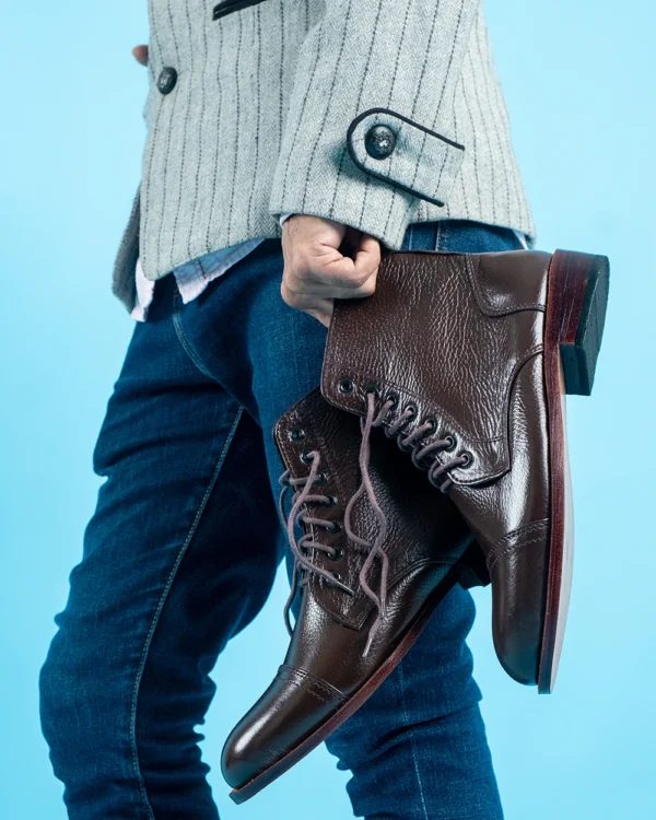 Captoe Pebbled Brown Boot